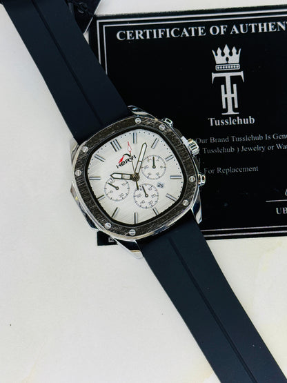 Black White Heryi Nautilus Magnet Strap Watch