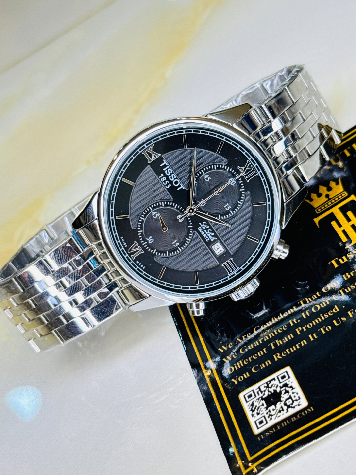 Le Lode Silver Chain Chronograph Dial Tissot Watch