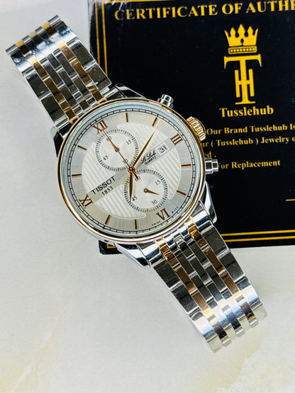 Le Lode Two Tone Chain Chronograph Dial Tissot Watch