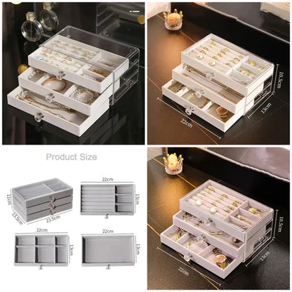 Acrylic 3Drawer Jewelry Organizer