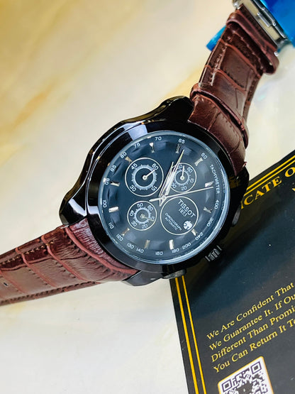 Brown Black Dial Case Tissot 1853  Special Edition Chronograph Watch