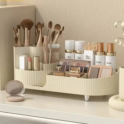 Rotating Brush with Cosmetic Organizer