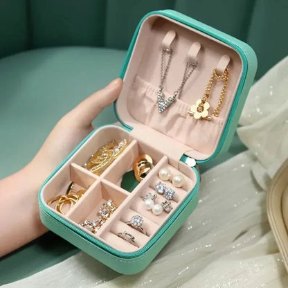 Jewelry Organizer Leather Square Box