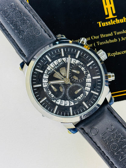 MontBlanc Black Skeleton Chronograph Watch