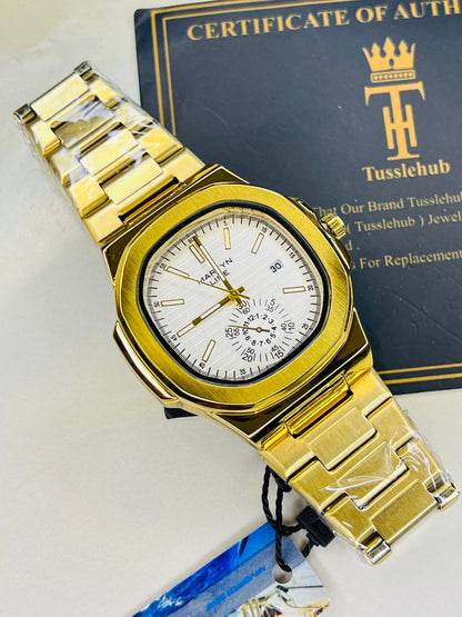Gold White Martyn Nautilus Watch