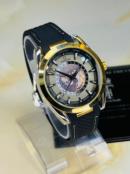 Black Two Tone Aqua Terra Omega Watch