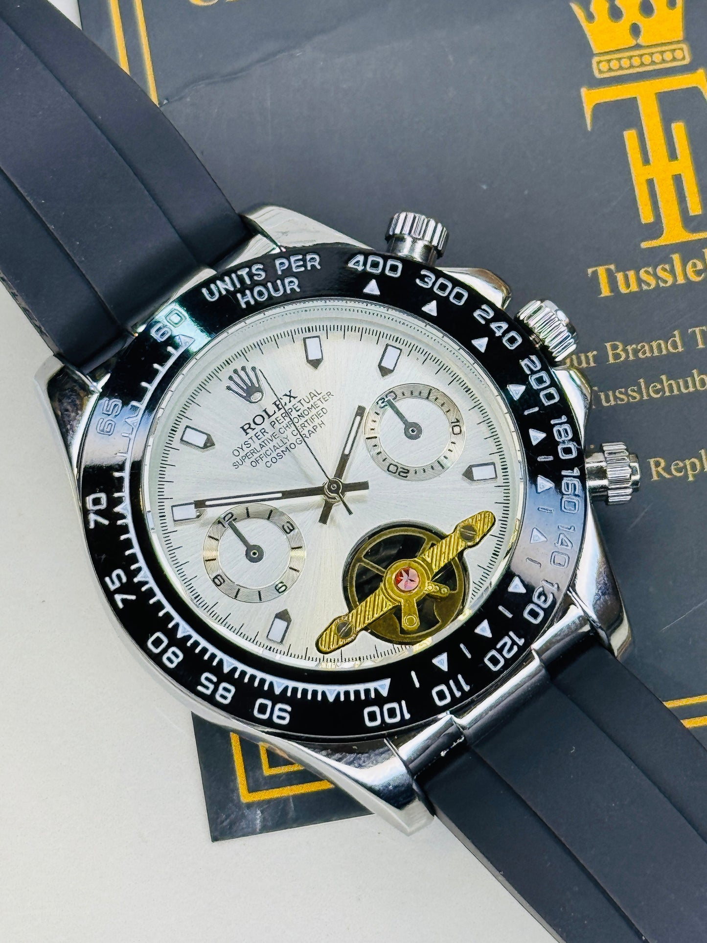 Skeleton Daytona Silver White Watch