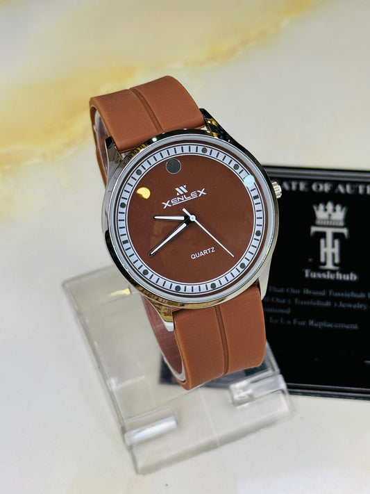 Brown Xenlex Magnet Strap Watch For Her