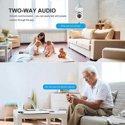 360° Wireless Wifi Panoramic Bulb Camera