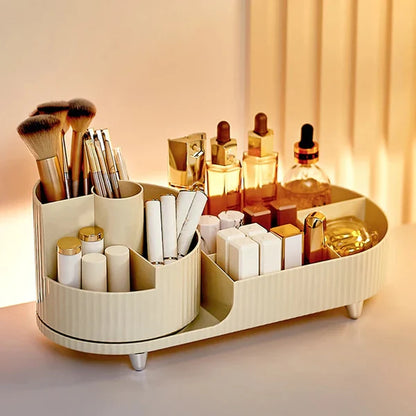 Rotating Brush with Cosmetic Organizer