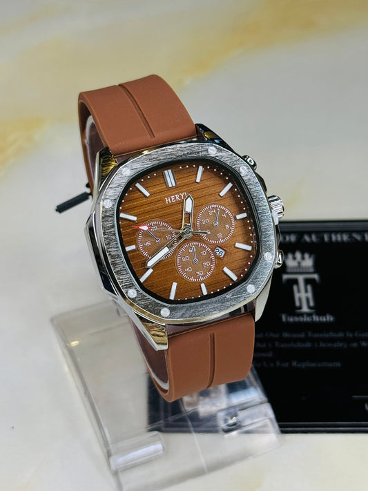 Brown Heryi Nautilus Magnet Strap Watch