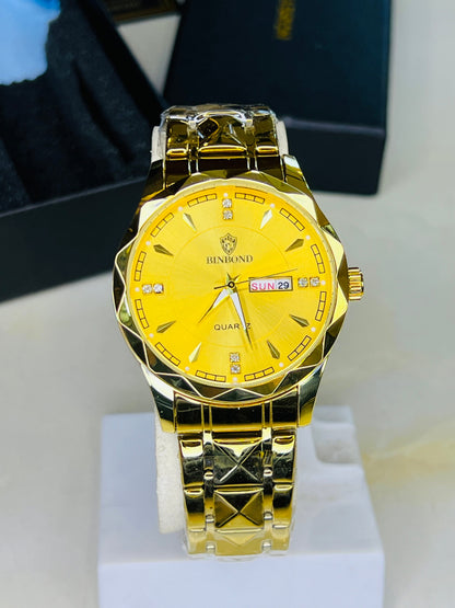 All Gold Binbond Prism Dial Watch