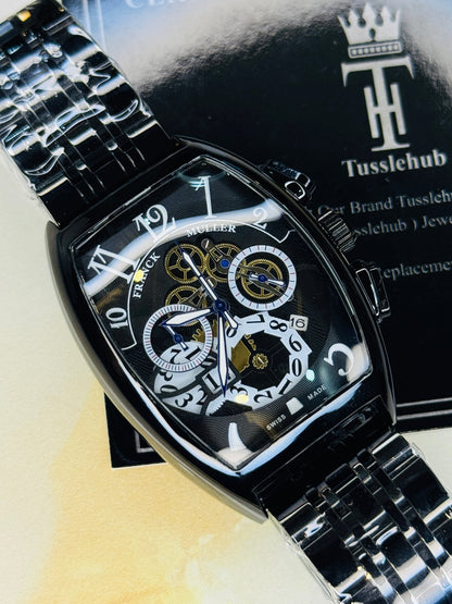 Chain Frank Muller All Black Chronograph Dial Watch