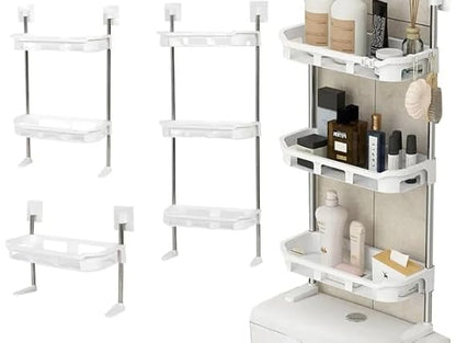 Over the commode storage rack