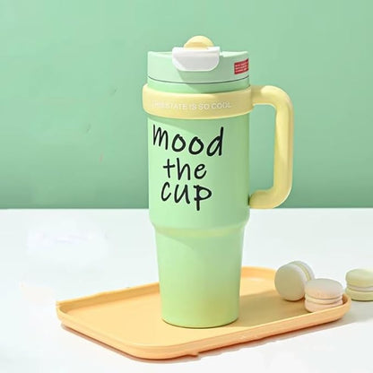 850ml New Big Mac Ice Bomber Cup Sporty Style Straw Stainless Steel Coffee Cup Thermos Mug