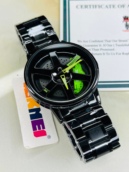 Skmei Neon Green Vossen Ace Dial Wheel Watch