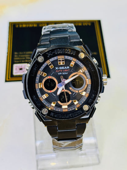 Black Copper X-Gear Evolution Chain Straps Sports Watch