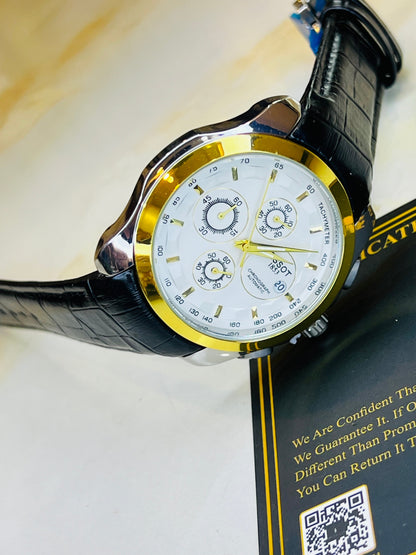 Black White Two Tone Tissot 1853  Special Edition Chronograph Watch