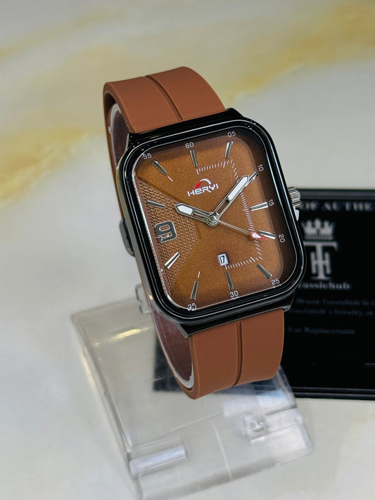 Brown Heryi Seamer Magnet Strap Watch