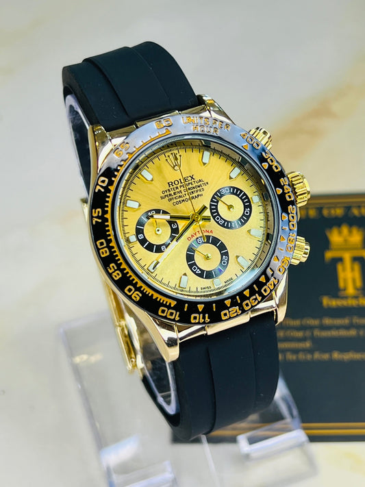 All Gold Daytona Chronographs Dial Watch
