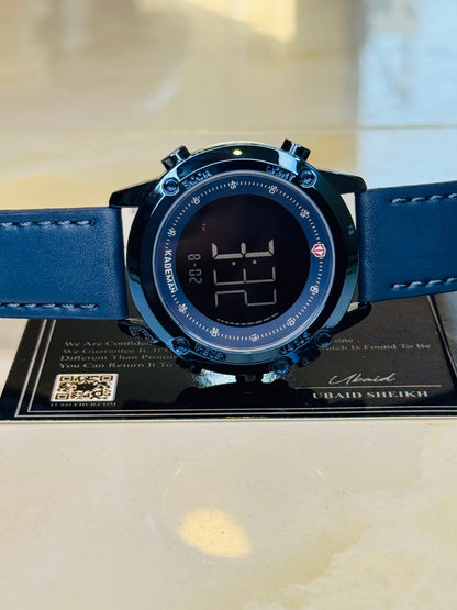 Kademan Tungsten Blue Digital Watch