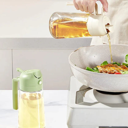 2 in 1 Glass Oil Sprayer & Dispenser