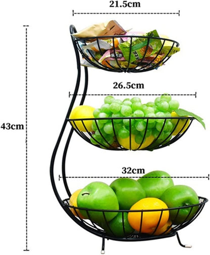 Iron 3 Layer Vegetable And Fruit Rack