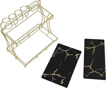 2-Tier Rectangular Golden Vanity Stand