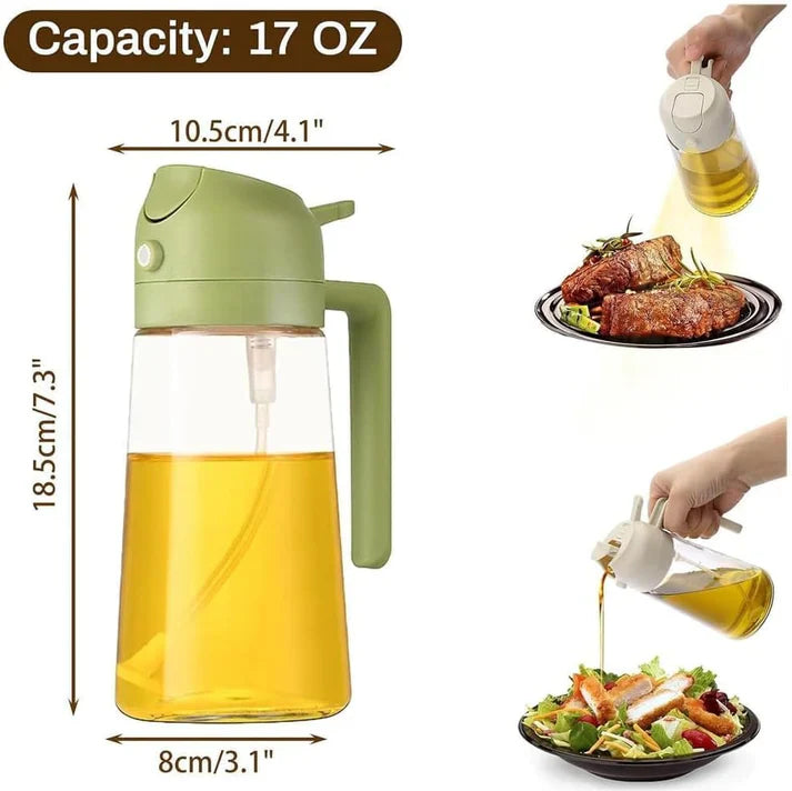 2 in 1 Glass Oil Sprayer & Dispenser