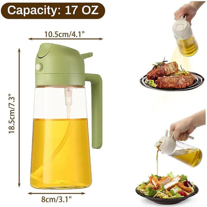 2 in 1 Glass Oil Sprayer & Dispenser