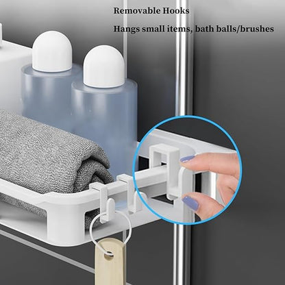 Over the commode storage rack