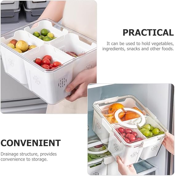 Acrylic 4 Grid Storage Box