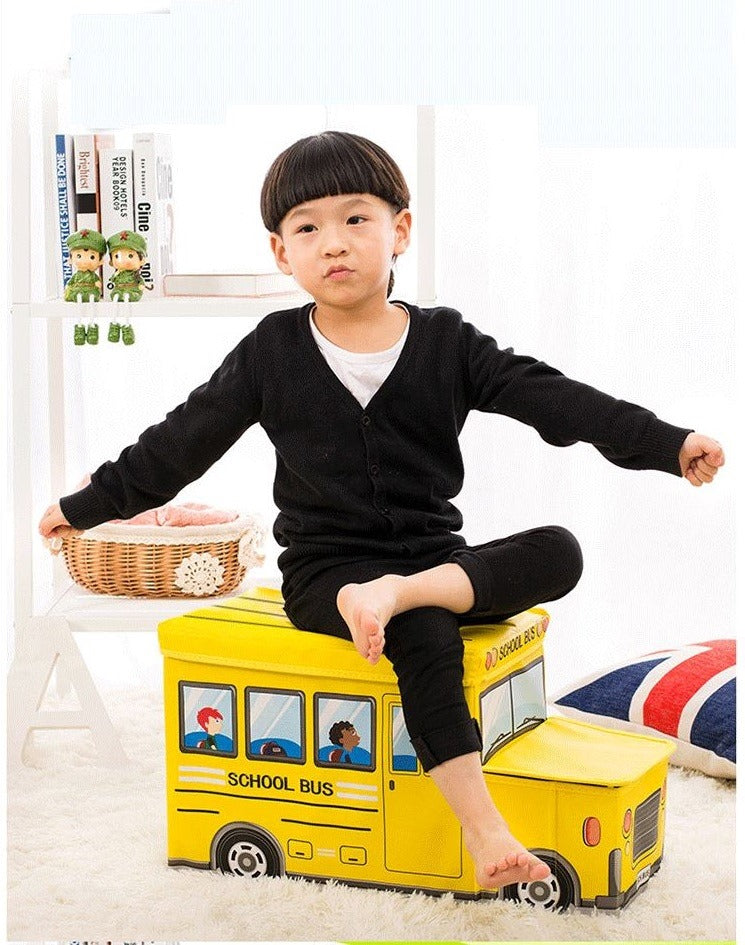 Bus Shape Storage Box (Red) – School Van