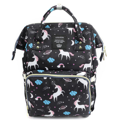 Unicorn Printed Diaper Backpack