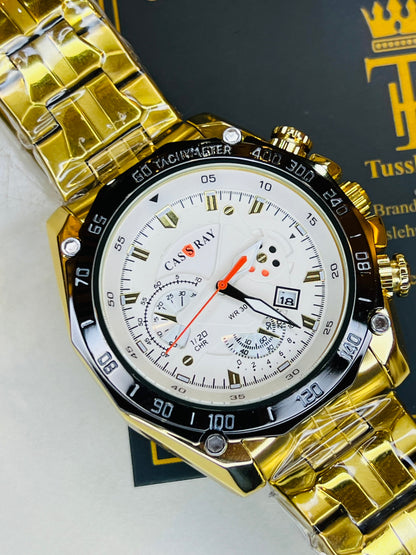 Tachy Gold White Cassray Watch