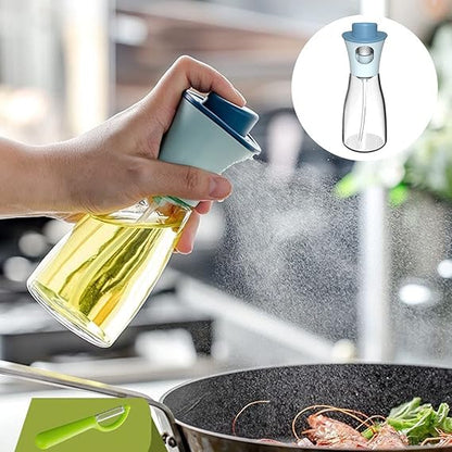 Versatile Glass Oil Sprayer for Cooking, Transparent Oil Spray Bottle for Cooking, Baking, Roasting, Grilling,Salad