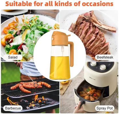 2 in 1 Glass Oil Sprayer & Dispenser