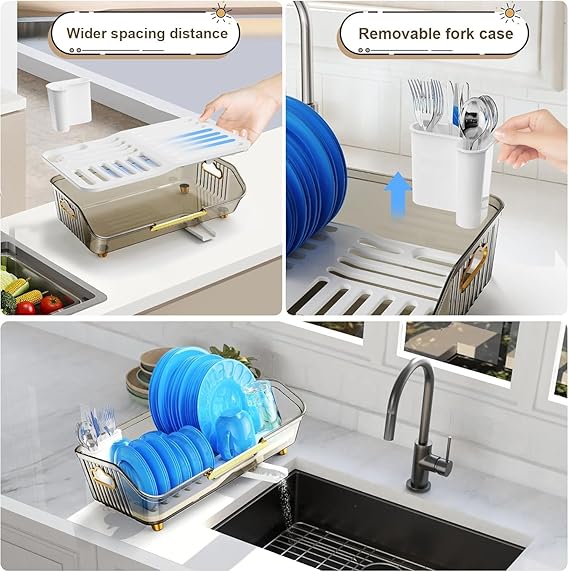 Acrylic Luxury Dish Drain Rack