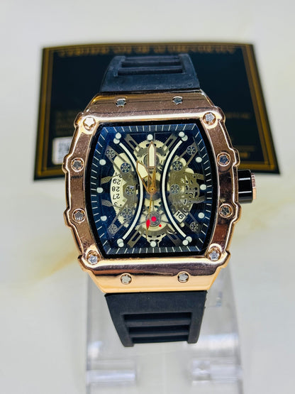 Black Rose Gold Heavy Mille Watch