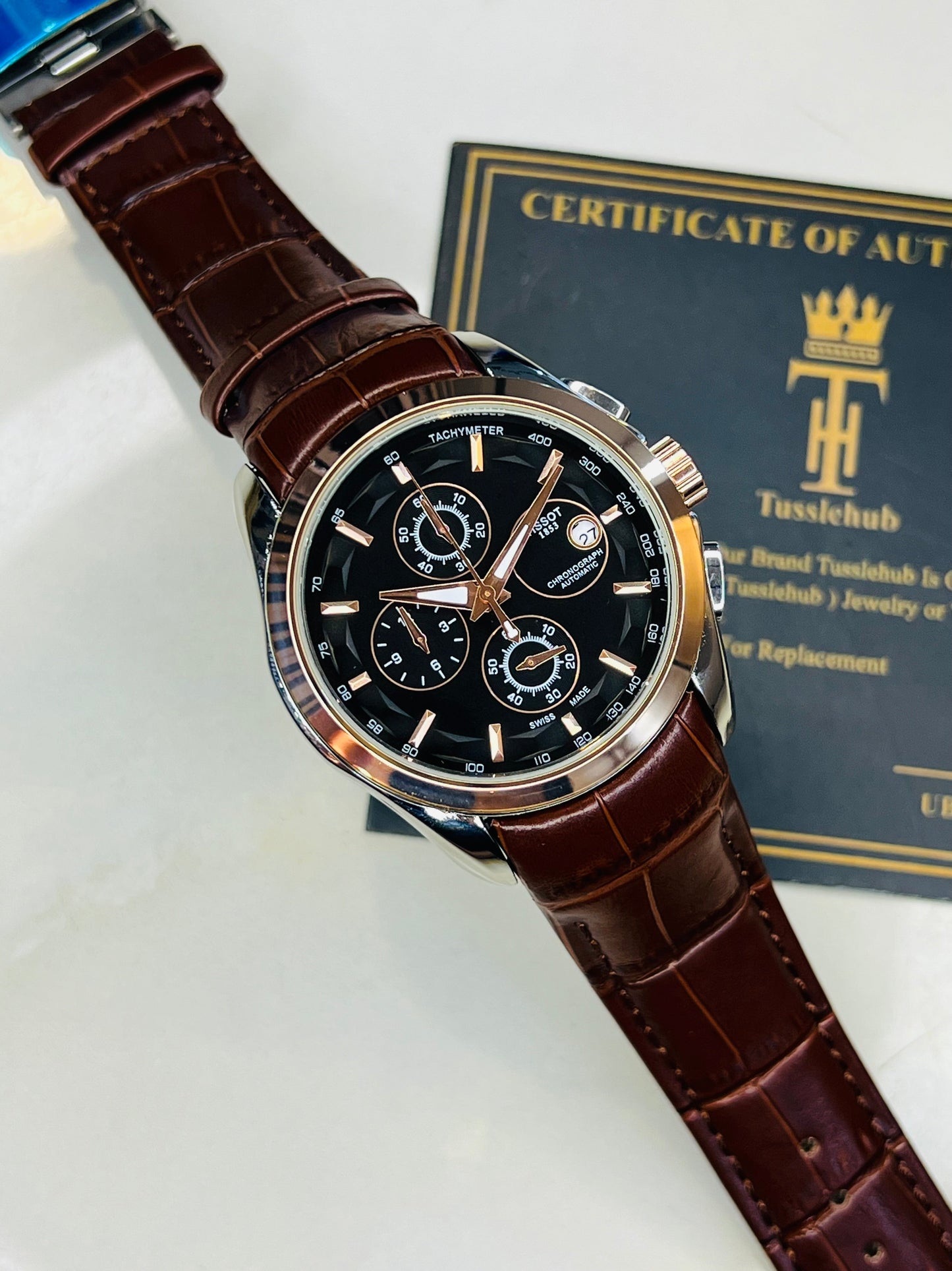 Two Tone Brown Black Tissot 1853 Special Edition Chronograph Watch