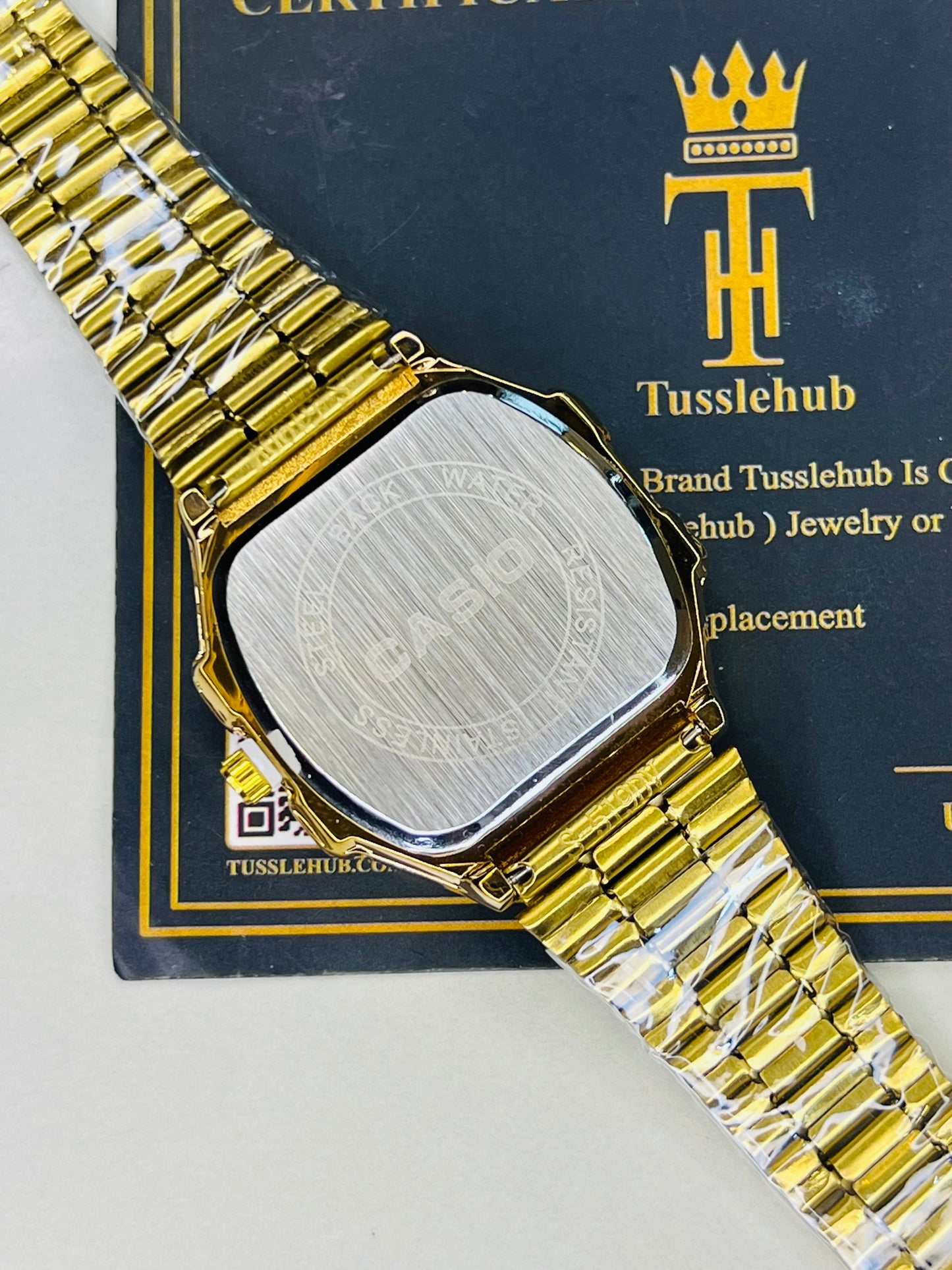 Gold Casio Wide AQ-230 Watch For Her