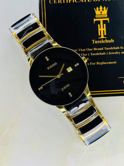 Black Two Tone Jubile Rado Watch