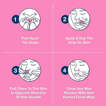 Veet Full Body Waxing Strips Kit for Normal Skin   (20 Wax Straps In One Pack )