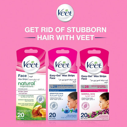 Veet Full Body Waxing Strips Kit for Normal Skin   (20 Wax Straps In One Pack )