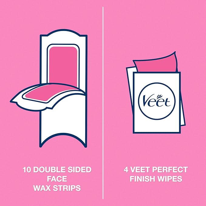 Veet Full Body Waxing Strips Kit for Normal Skin   (20 Wax Straps In One Pack )