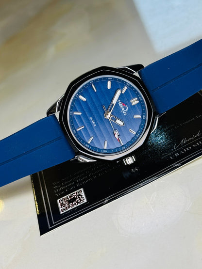 Aqua Blue Universe Octa Magnet Strap Watch