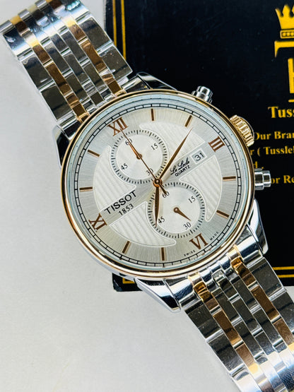 Le Lode Two Tone Chain Chronograph Dial Tissot Watch