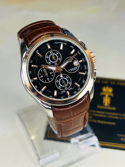 Two Tone Brown Black Tissot 1853 Special Edition Chronograph Watch