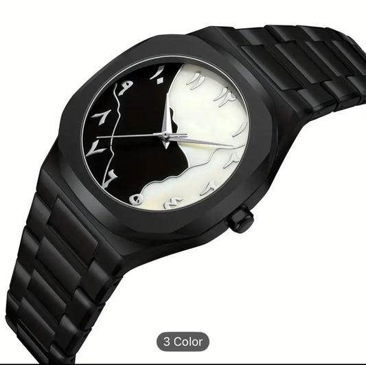 Black Arabic Stone Dial Aura Watch