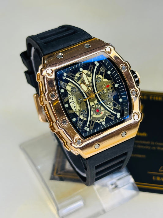 Black Rose Gold Heavy Mille Watch